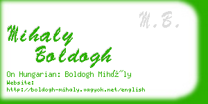 mihaly boldogh business card